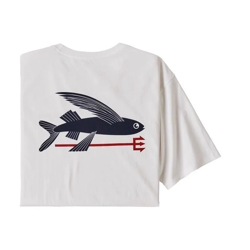 2026 Flying Fish Summer Harpoon Explosion Printed Cotton Men's and Women's Short Sleeve Round Neck T-shirt Outdoor All Match