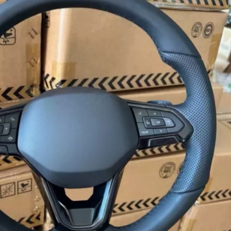 Customized Leather Car Steering Wheel For Volkswagen Polo Explore Song Sagitar Magotan Bora NIO Tiguan Golf Steering Wheel