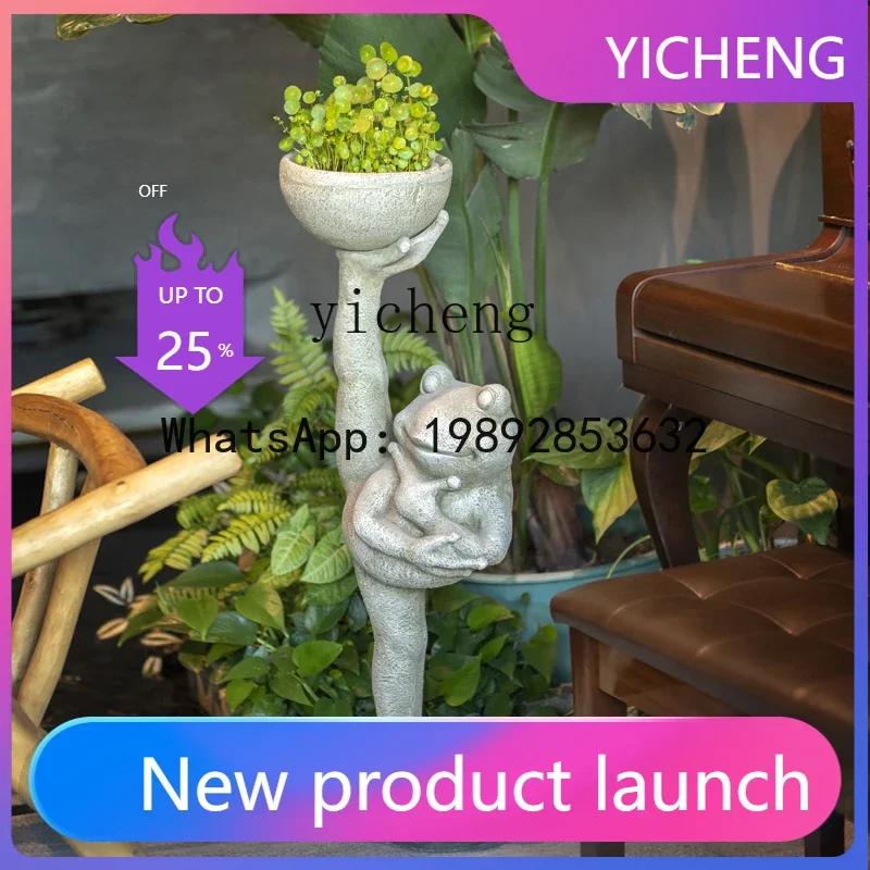 simulation Kung Fu frog outdoor garden courtyard balcony decoration new Chinese landscape ornament
