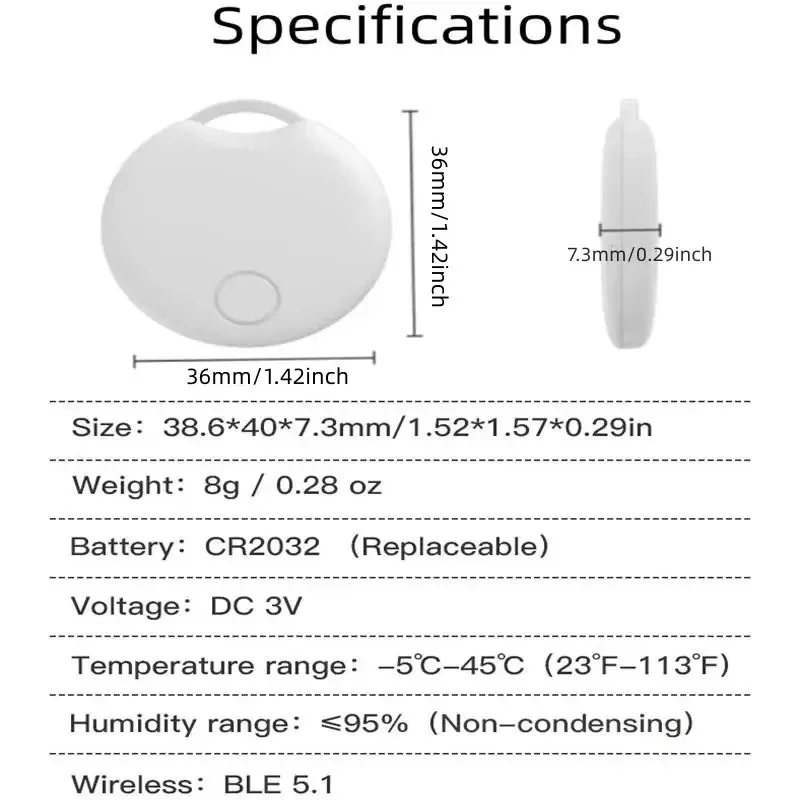 مكافحة فقدان الأمن المقتفي العلامة الذكية لابل العثور على تطبيقي IOS بلوتوث لتحديد المواقع المقتفي للعناصر الشخصية الحيوانات الأليفة IOS MFi مفتاح التعريفي #6