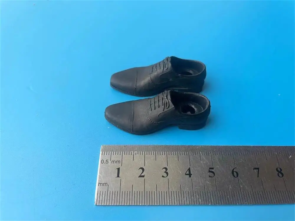 1/6th DML Modern Trendy Black Solid Shoe Boot PVC Material For 12" Action Figure Scene Component DIY