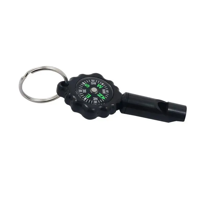 Survival Whistle With Compass Outdoor Multifunctional Tool 2 In1 Compass Integrated Clear & Loud Sound For Hiking Camping