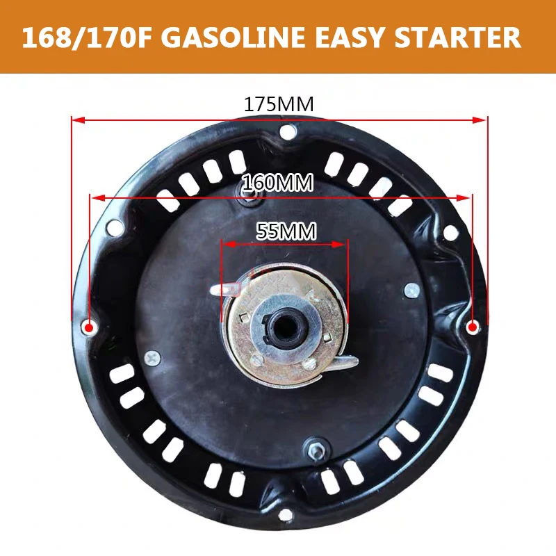 Imagem -05 - Motor a Gasolina Micro Tiller Pulverizador Gerador de Bomba de Água Arranque Manual sem Tração Novo Case de Ferro 168 170f