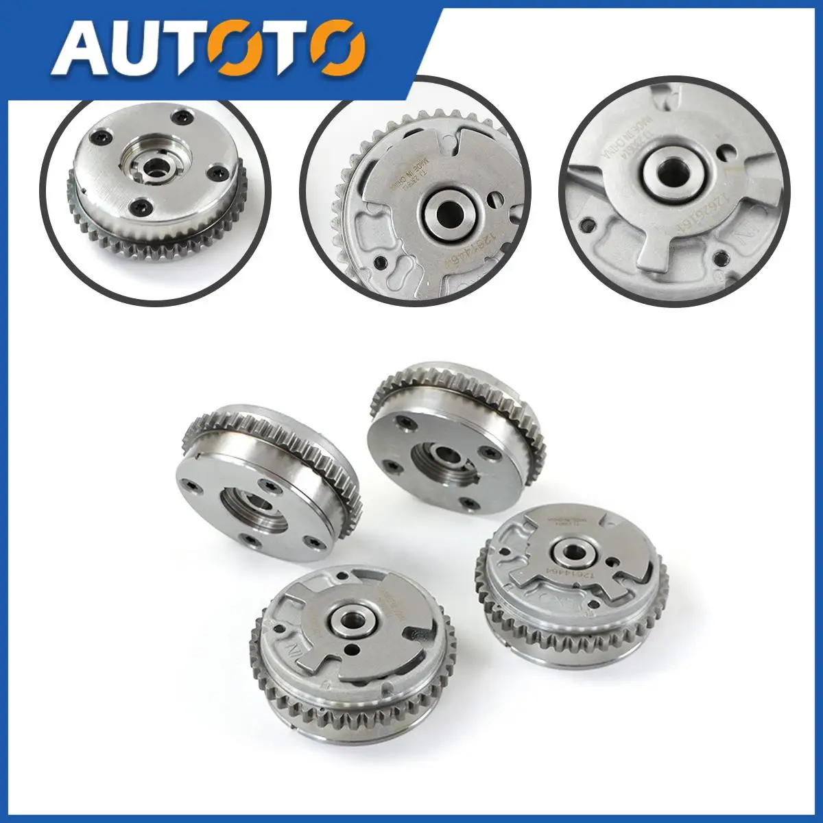 

4pcs/set Car Engine 12626160+12626161+2*12624464 VARIABLE CAM PHASER Actuator For CADILLAC CTS STS ATS SRX XTS G6 V6 3.0L 3.6L