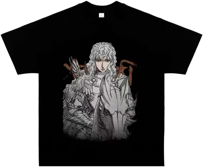 GRIFFITH AND ZODD BERSERK ВИНТАЖНАЯ АНИМЕ ХАРАКТЕР ГРАФИЧЕСКАЯ ФУТБОЛКА S-5XLРубашки для мужчин Забавная футболка для мужчин Мужские подарки