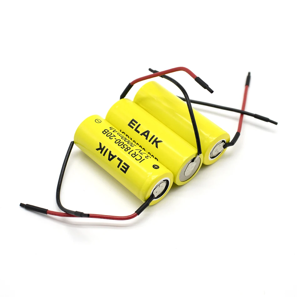 18500 Battery 3.7V 2000mAh Rechargea ble Battery Recarregavel Lithium li-ion Batteies +DIY Silicone cable