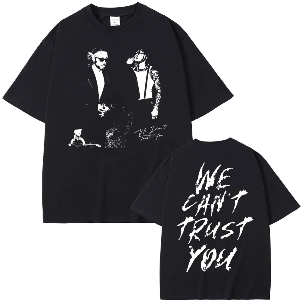 Rapper Future & Metro Boomin 2024 New Hip Hop Album We Don't Trust You Graphic T-shirt Men Women Casual O-collar Oversized Tees