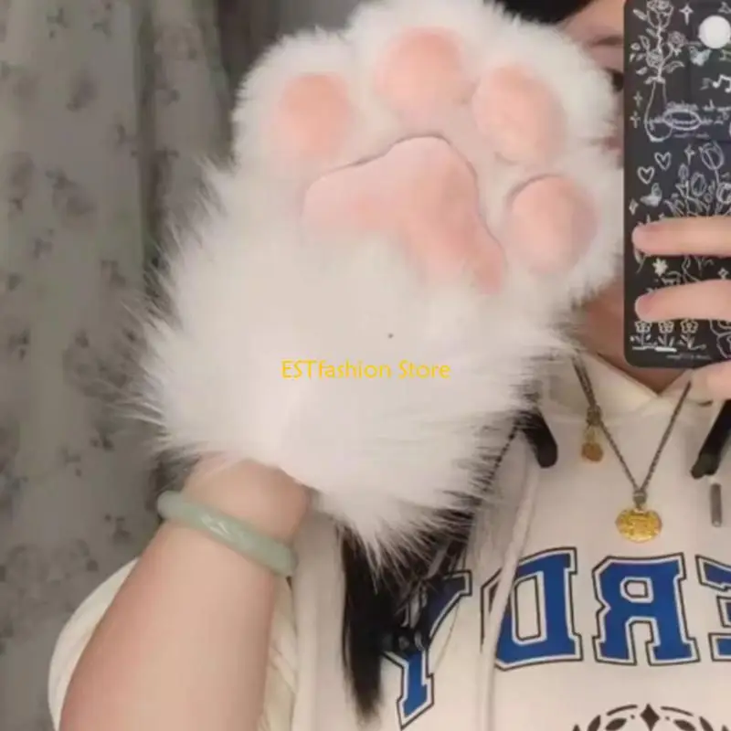 Y5GC Anime Roleplay Nails Rękawiczki urry Stuff Wolf Nails Rękawiczki Cosplay Furry Glove