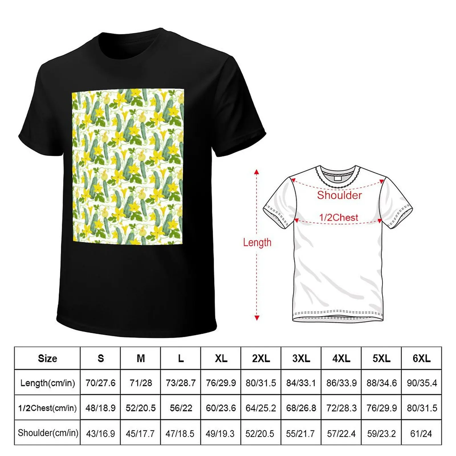Courgette flowers T-Shirt Lightweight Casual Summer T-Shirt