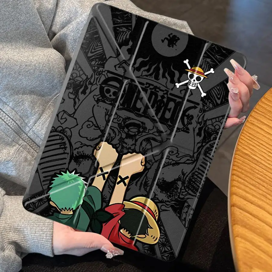 Etui na tablet z motywem Zoro z One Piece, z uchwytem, do iPad Pro 2025 Mini 6 7 Air 4 5 M3 M2 1 2 M4 11 cali Pro 11. generacji 10. generacji 9. generacji 8. generacji 7. generacji — zdjęcie produktu 3