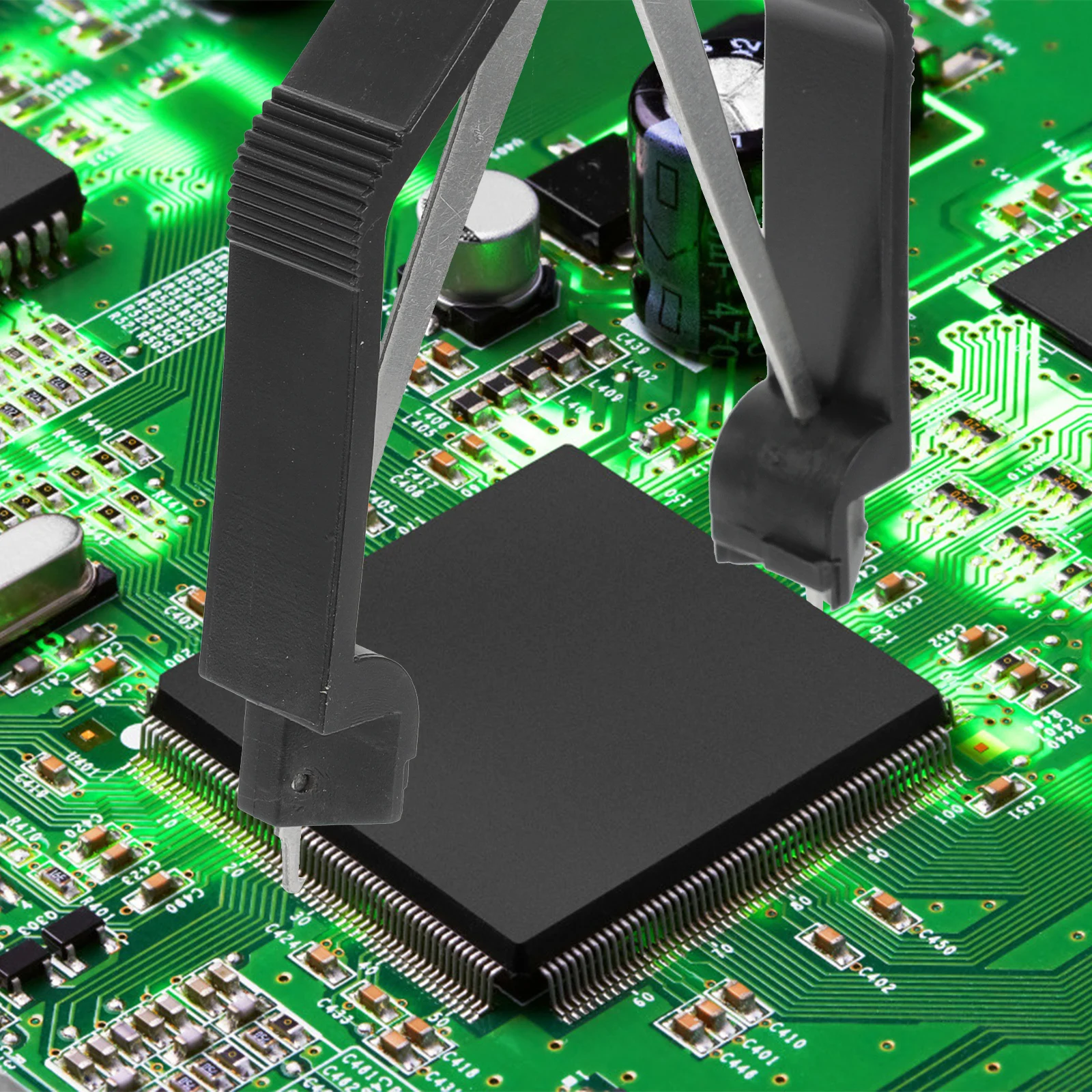 

2pcs Anti-Static Ic Extractor Metal Body Abs Insulating Enclosure Plcc Chip Removal Tool Spring Assisted Puller Welding