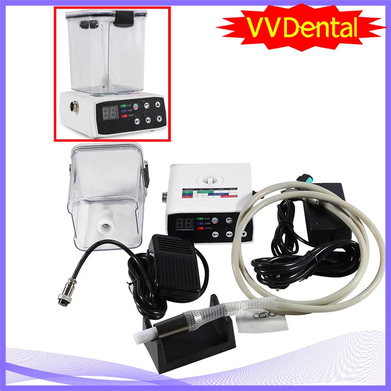 

VVDental 2 Hole/4 Hole Dental Electric Micro Motor With Water Tank Motor For 1:1 1:5 Low-speed Fiber Optic Handpiece