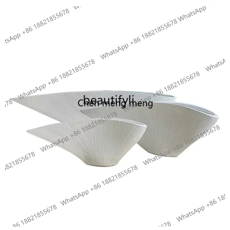 

LHY26 ss LBX New Chinese Style Straight Fan Vase Hotel Home Desktop Decoration Model Room Floriculture Decoration