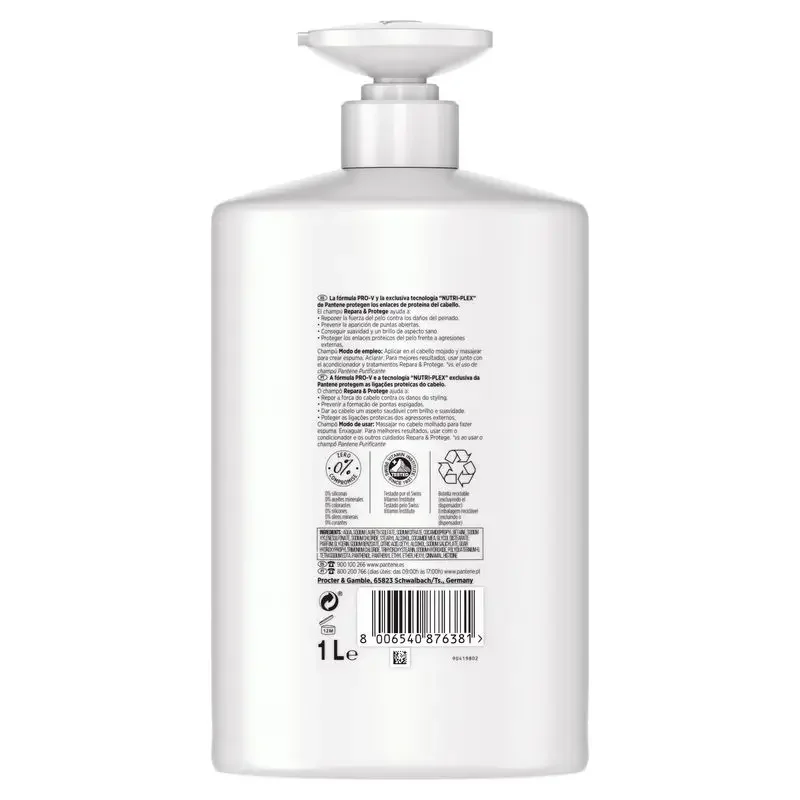 Pantene nutri plex shampoo repairs and protects 1000ml -and 2*1000ml