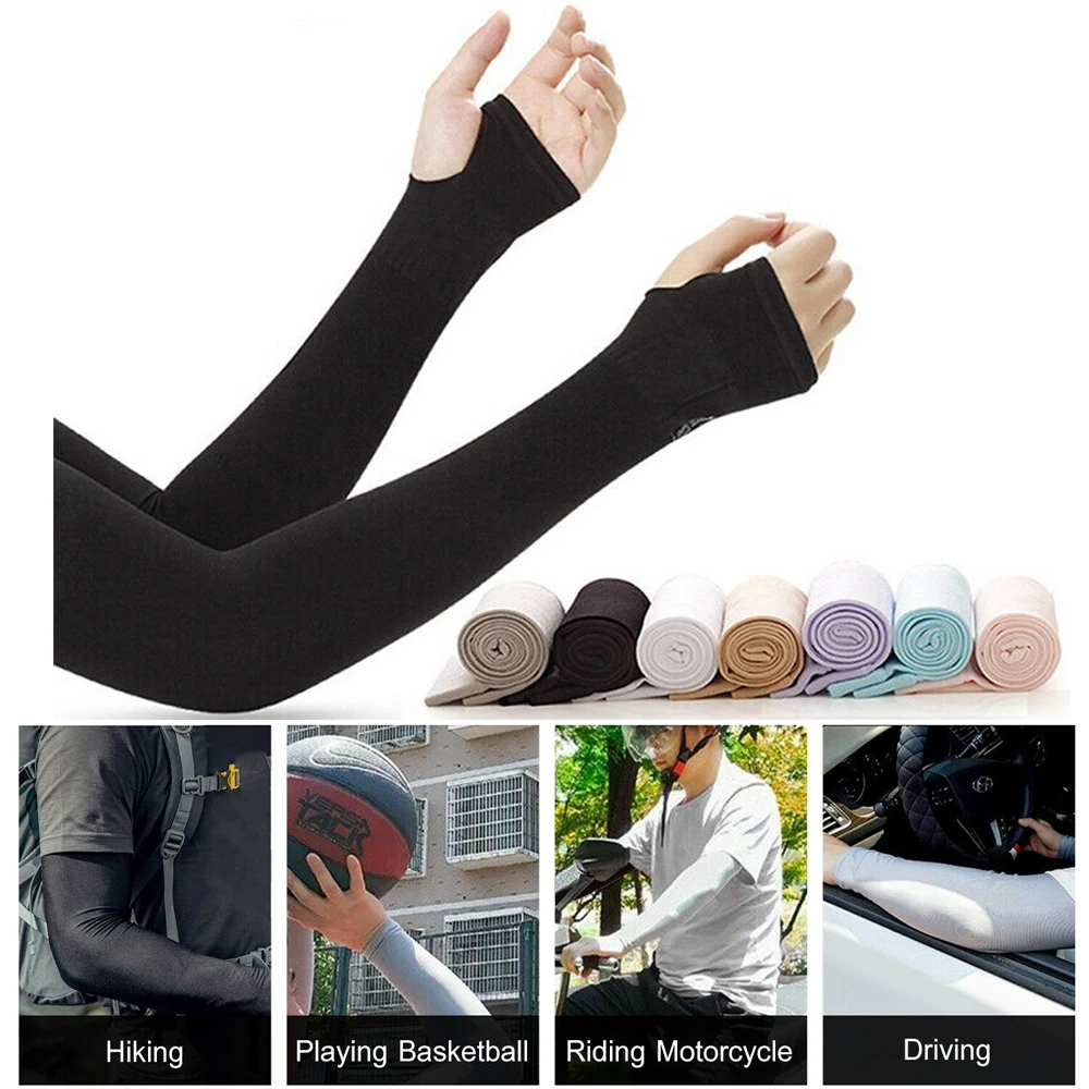 

Exposed thumb Sportswear Basketball Running Arm Cover Arm Sleeves Outdoor Sport Sun Protection