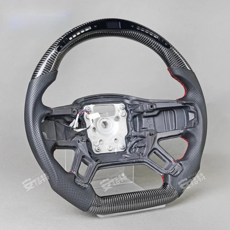 For Land Rover Defender 90/110/130 Carbon Fiber LED DRL Smart Steering Wheel (Modification Upgrade Part)