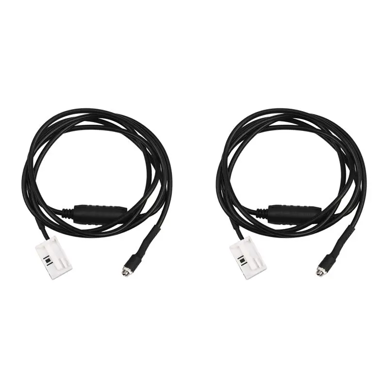 M50K-2X AUX Audio Cable Line Connector With Resistor 1.5M 12 Pin For BMW E60 E61 E63 E64 E65 E66 E81 E82 E83 E87 E88 E90 E91