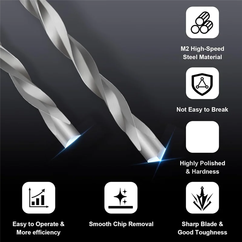 A7THK-100Pcs Drill Bits Set, 1/8 Inch Drywall Guide Point Cutting Bit Drywall Tools, Cutting Drywall For Use With Spiral Saw