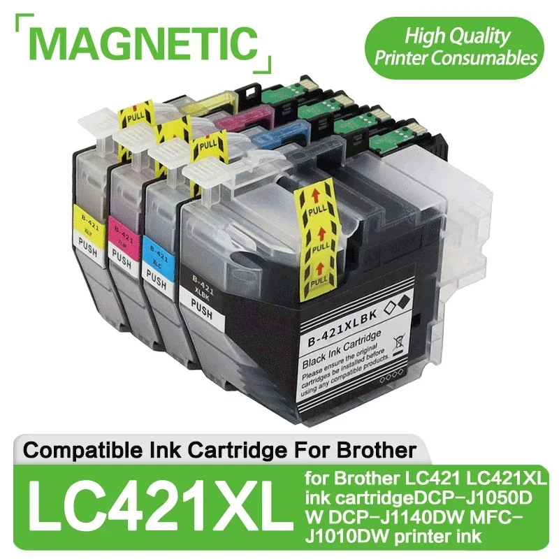 cartucho de tinta brother compativel com lc421 lc421xl cartuchos de tinta dcp j1050dw dcp j1140dw mfc j1010dw 01