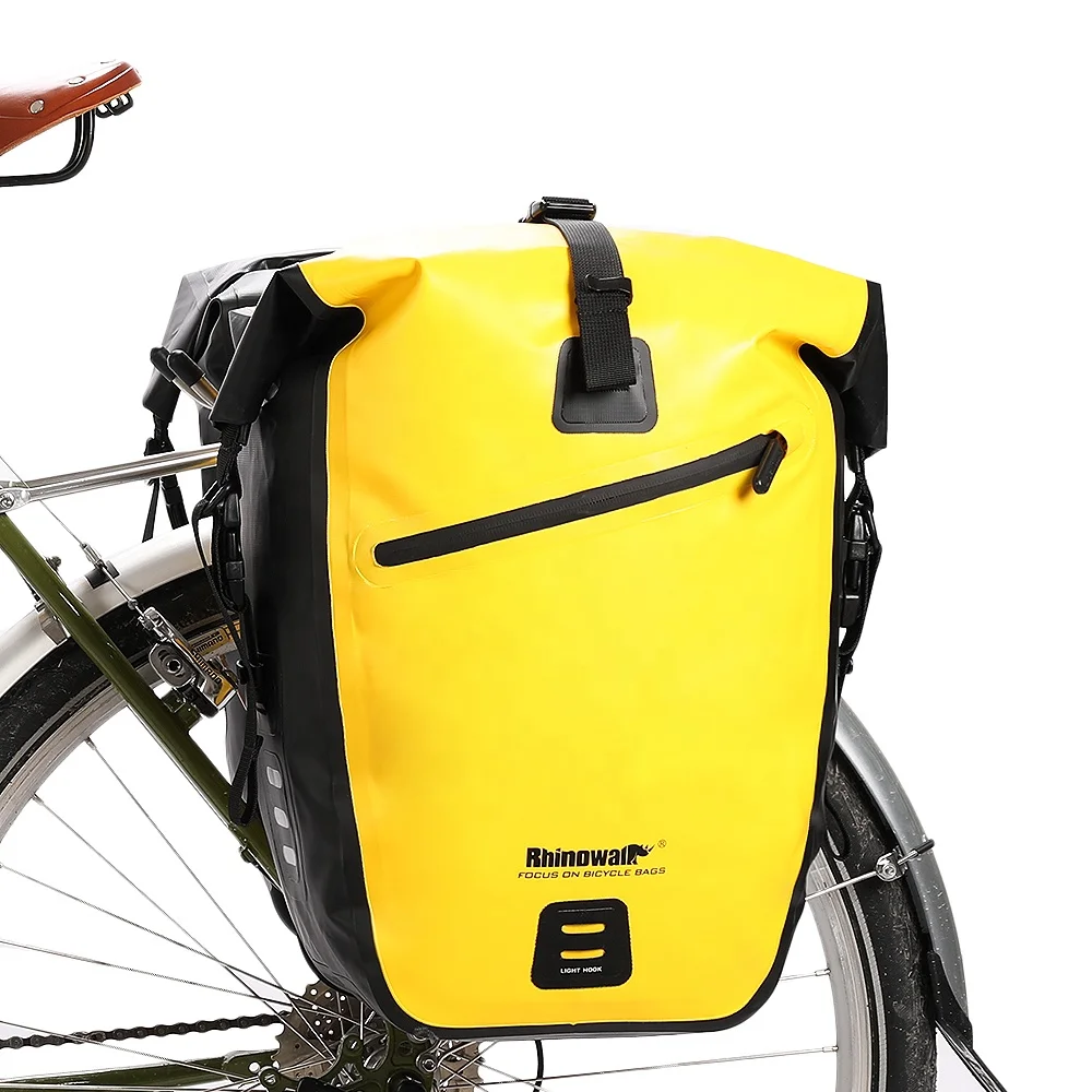 

25L Yellow Multifunction Waterproof Bike Pannier Rack Bag