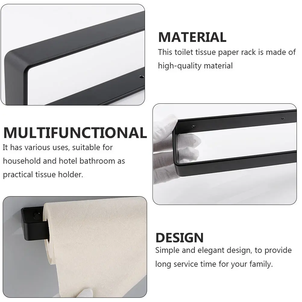 

1Pcs Simple Paper Rack Stainless Steel Material Bathroom Hotel Washroom Tissue Holder Eco-Friendly Long Use Paper Holder