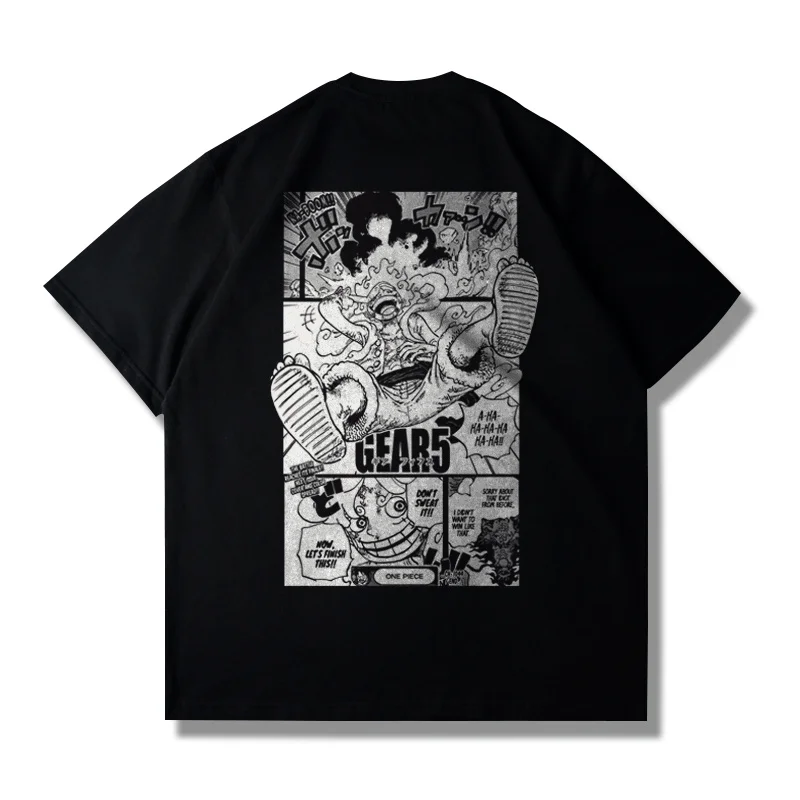 Пара персонажей футболок с короткими рукавами из японского аниме Луффи Ники пятый кусок сотрудничества