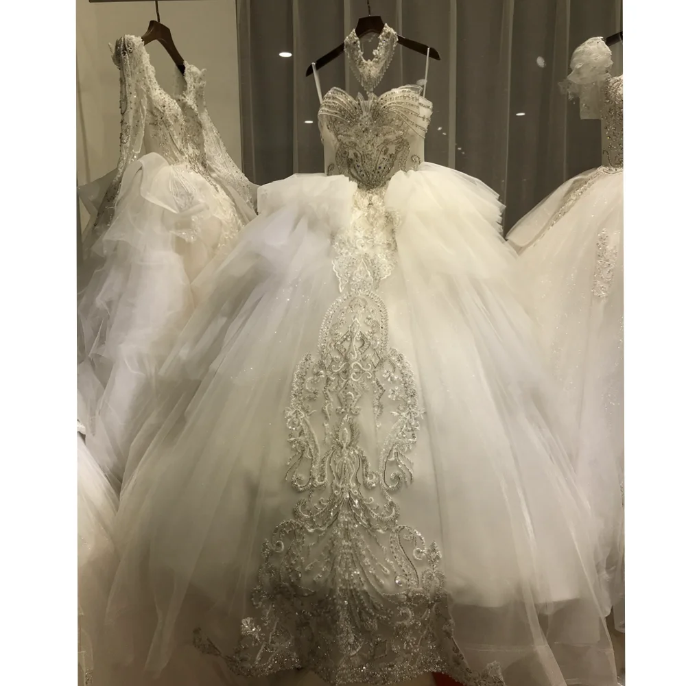 Kisswhite Green Collection customized Princess off the shoulder lace glitters bridal dresses