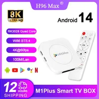 Android14.0 RK3528 Quad Core CPU H96MAX M1PLUS Smart TV BOX Wifi6 BT5.4 4K@60fps 8K Video Decoding 100M/Lan Google Voice Assist