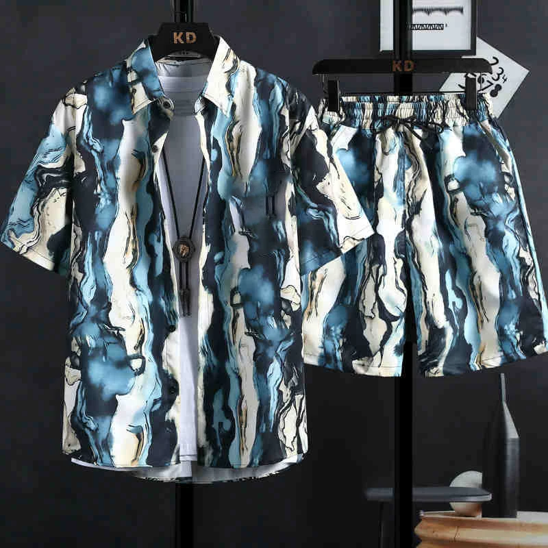 

Fashion Hawaiian Shirts Suit Men 3d Meat Print Summer Holiday Party Batik Shirt Blouse 2024 Casual Lapel Oversized Men Clothing
