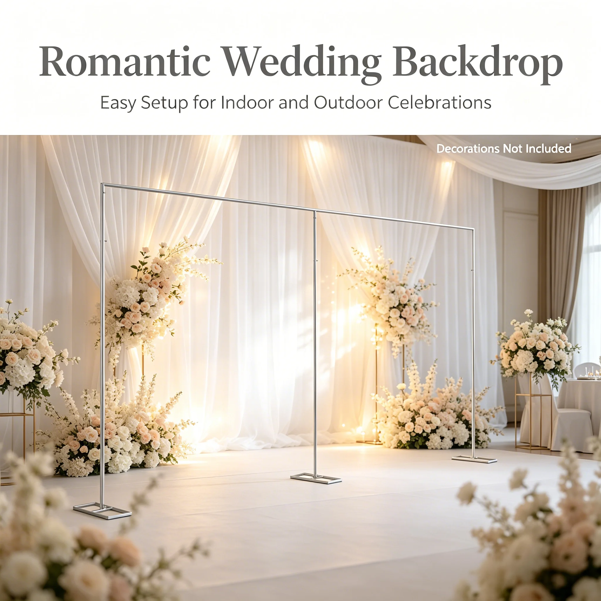 Backdrop Stand Kit - 6*3m Wedding Party Backdrop Stand Pipe