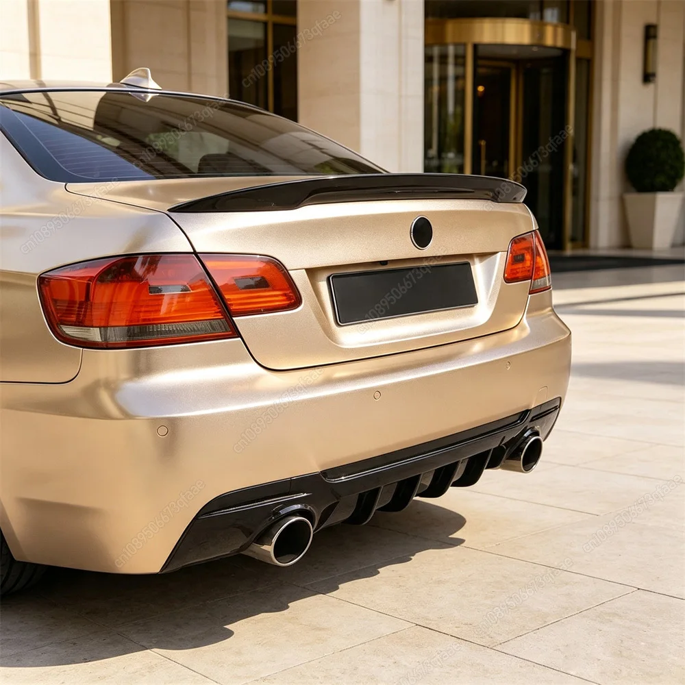 Heckspoiler-Diffusorlippe mit/ohne Bremslicht für BMW 3er E92 E93 M-Sport Coupé/Cabrio ABS Glanzschwarz