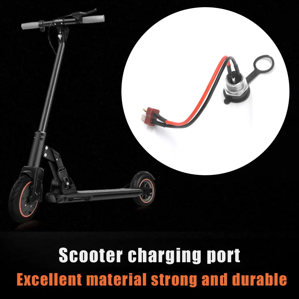 For KUGOO M4 PRO Scooter Charging Interface Power Cable Electric Scooter Parts Power Charger T-head Charging Port Plug