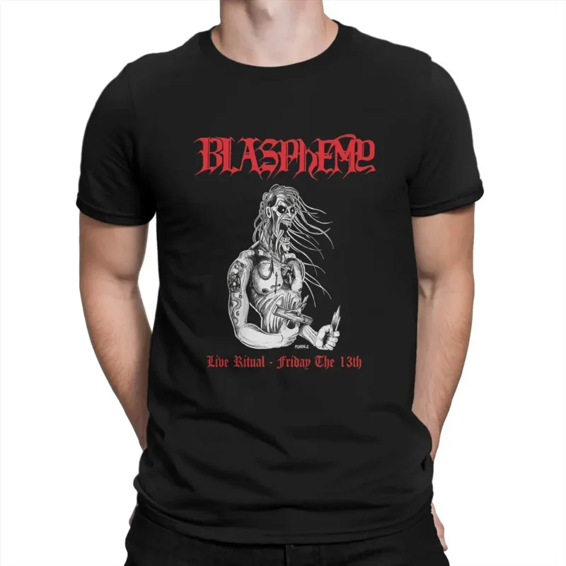 Blasphemie Band neueste T-Shirt für Männer Lioe Ritual runden Kragen reine Baumwolle T-Shirt personalisieren Geschenk Kleidung Tops