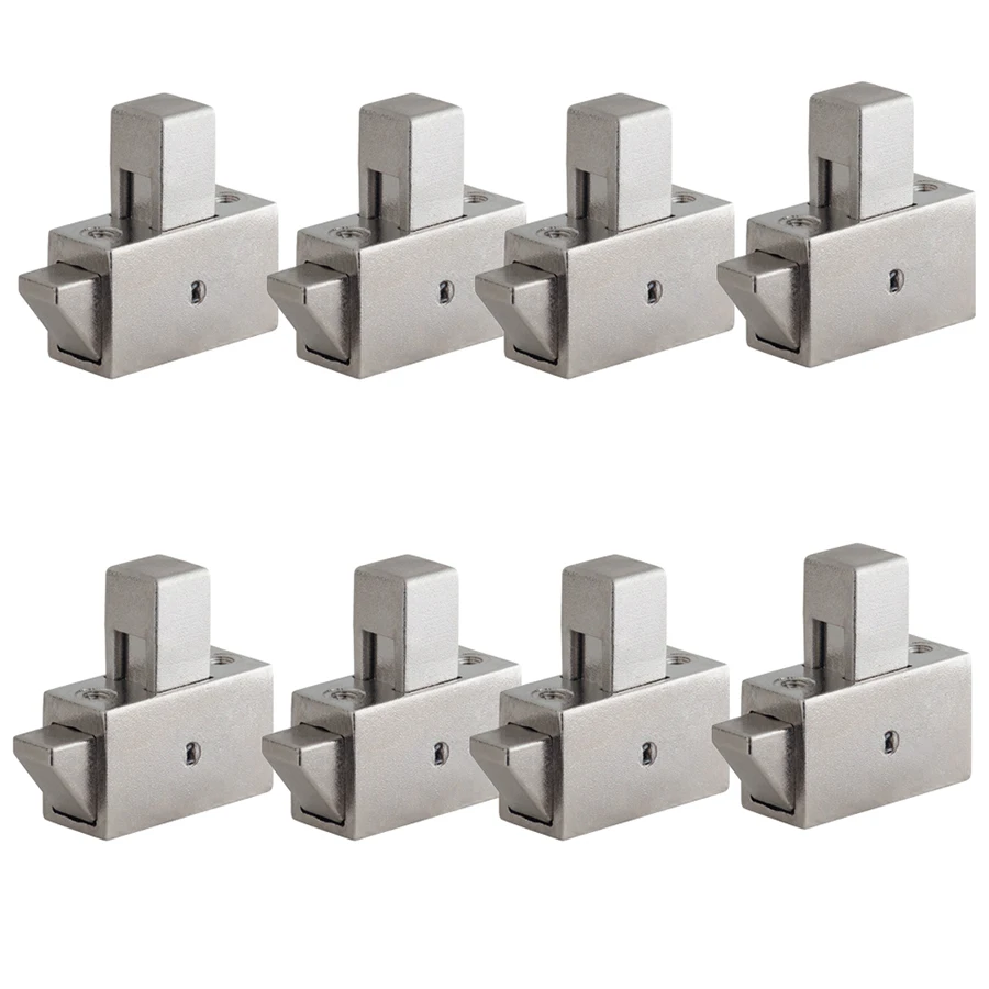 

8PCS Zinc Alloy Industrial Push Button Locks Distribution Box Hasp Lock Switch Control Electric Cabinet Door Locks Nickel Plated