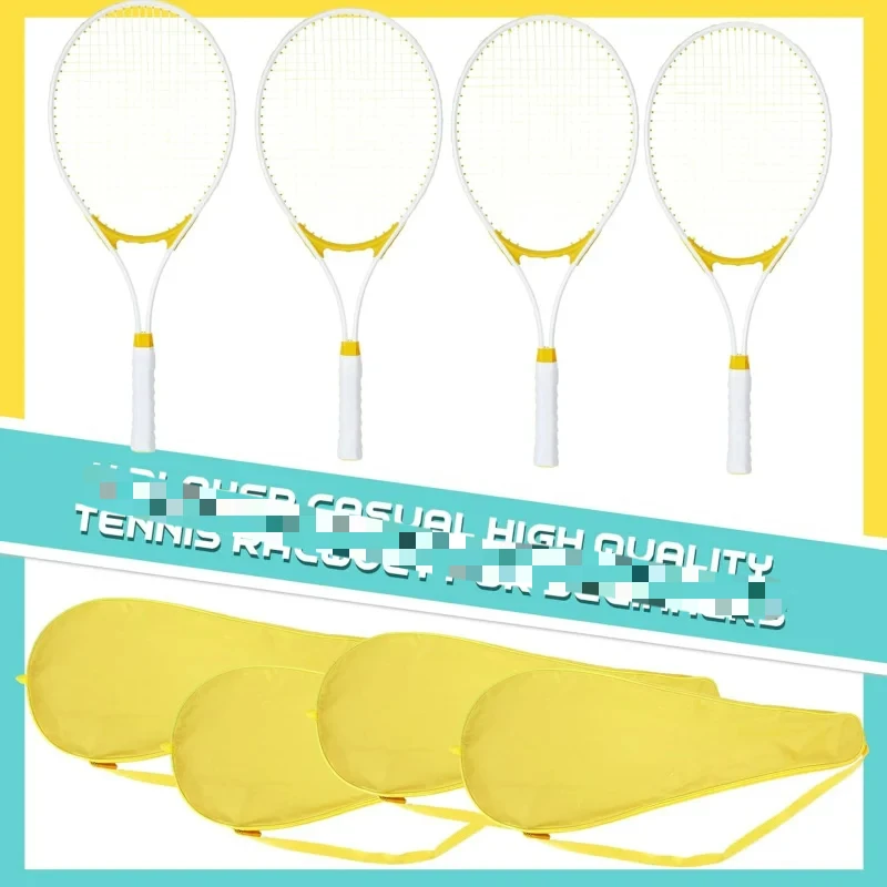 AQLiliful 4 Pcs Rackets Adults 27 Inch Racquets Lightweight Tennis Rackets Bulk for Women Men Tennis Training and Beginners