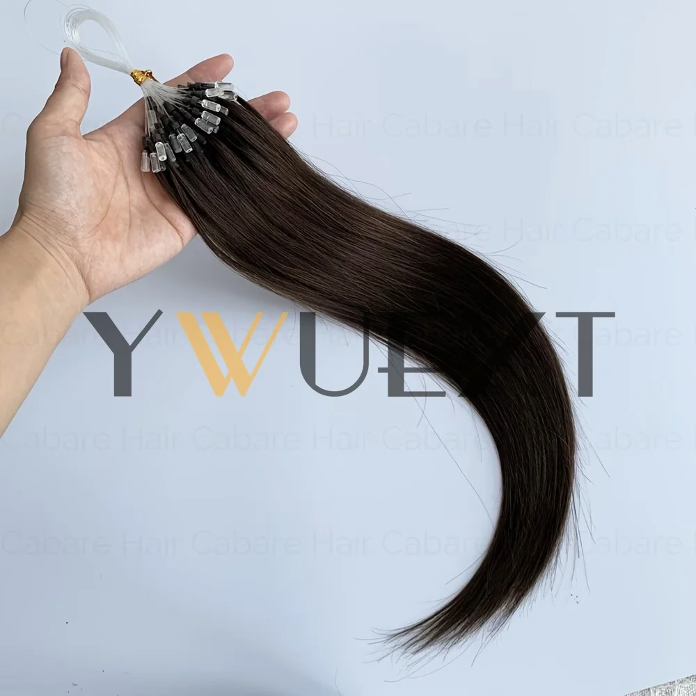 Versand aus Deutschland: 50 Strähnen Micro Loop Haarverlängerungen, 30g, Natürlich Glatt, Micro Ring Link Haar, 12-20 Zoll, Loop Ring Echthaar-Extensions