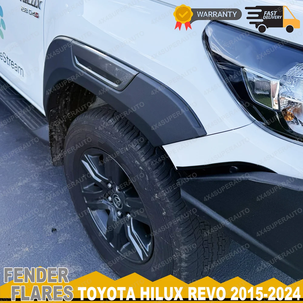 

Wheel Arch For Toyota Hilux Revo ROCCO ROGUE 2015-2024 Matte Black Fender Flares for Pickup Trucks Mudguards Car Accessories
