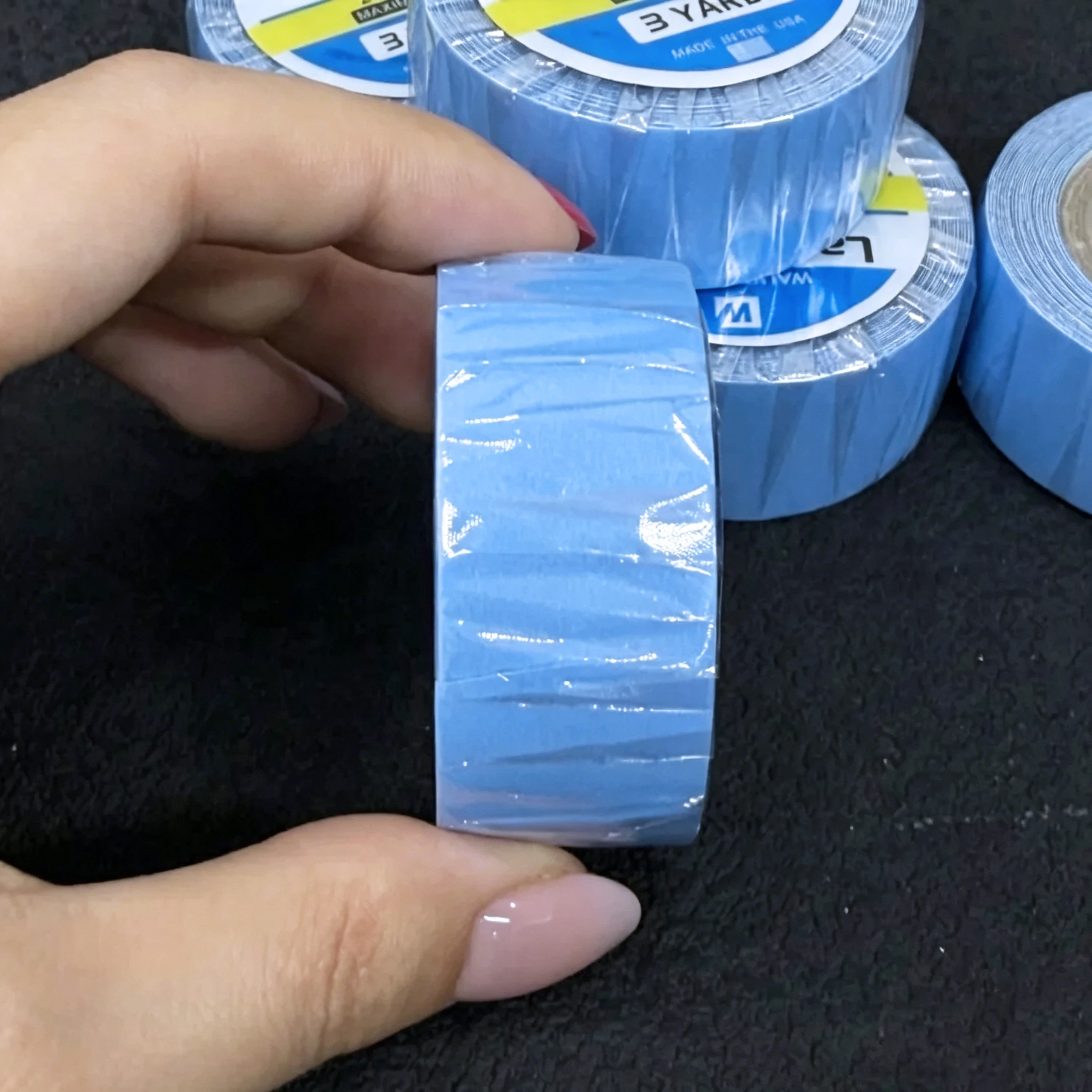 Walker Tape Blue Lace Double Sided Tape Roll0.787" x 3 yards for Toupees & Wigs view 2