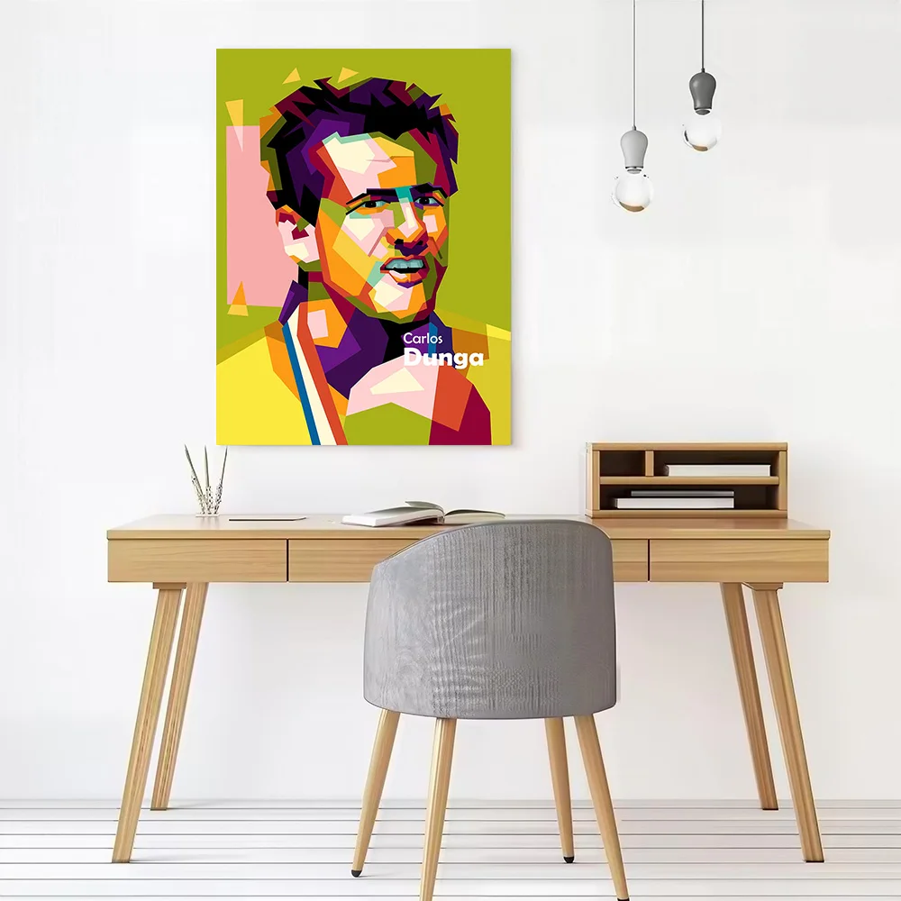 Carlos Dunga WPAP ART Printed Canvas Poster Personalized High Quality Wall Art Paintings for Home Decor Ornaments Bedroom Mural