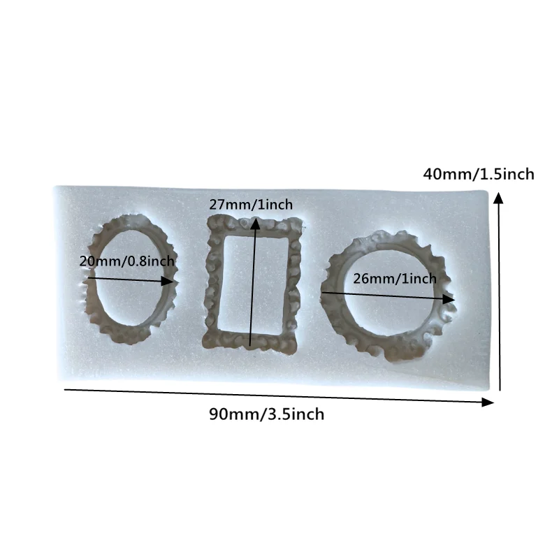 Cake Tool 1 pc frame Silicone Mold Mould Wedding Cake Border Fondant Cake Decorating Clay Molds