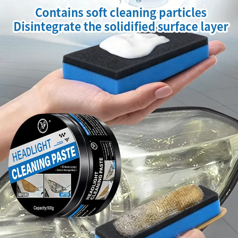 Car headlight polishing paste - Vehicle headlight refurbishing and restoration agent for enhancing brightness
