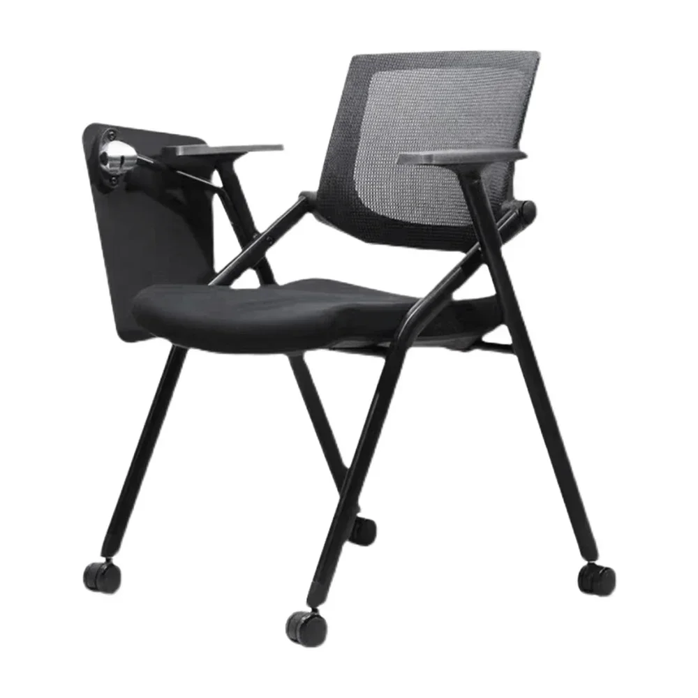 

Training Chair Writing Board Armrest Mesh Cloth Folding Wheel Office Chair, Student Class Enterprise Training Conference Meeting