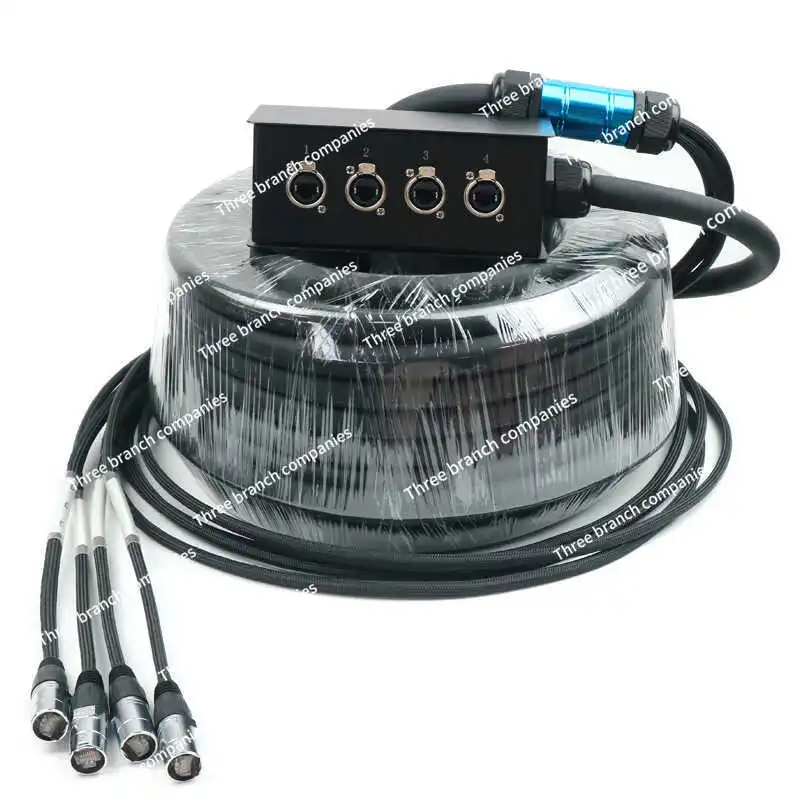 8 Channel 30m CAT6 Snake Cable For AV Events SFTP Double Shield Pure Copper RJ45 Big LED Screen Display