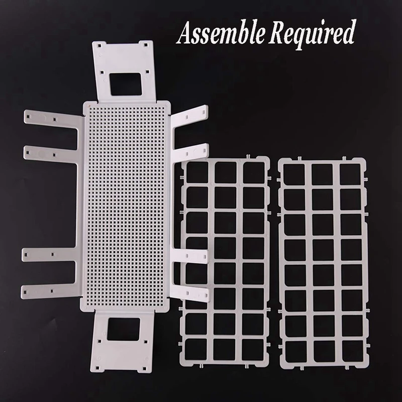 6Pcs Plastic Test Tube Rack 24 Holes Lab Test Tube Rack Holder For 25Mm Test Tubes, Detachable, White