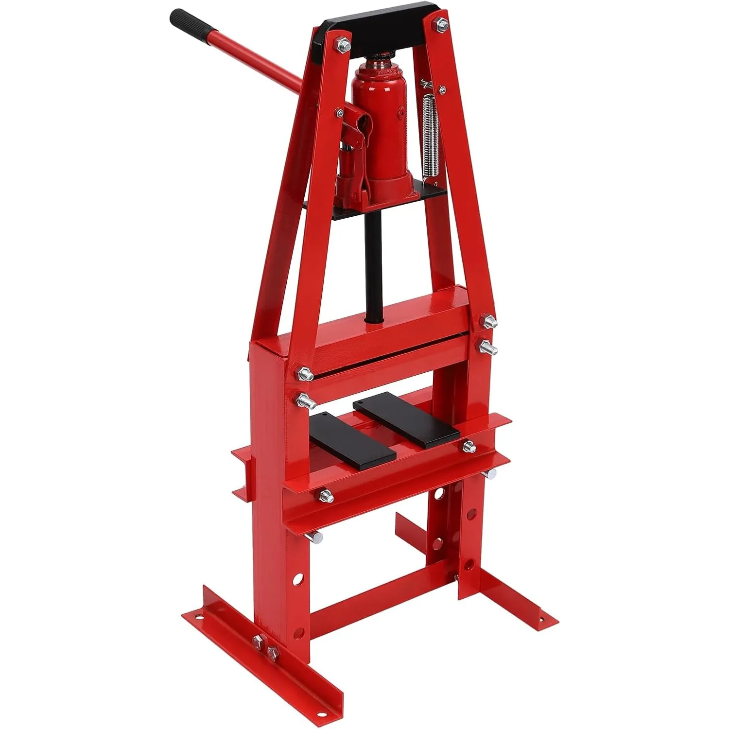 6톤 유압식 샵 프레스 A 프레임 유압 프레스 기계 (플레이트 포함), 3단계 높이 조절 가능, 수리용 헤비 듀티 샵 프레스