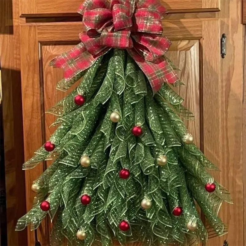 

Festive Xmas Wreath Bow 1Pc Ready Made Hanging Garland for Front Door Christmas Tree and Wedding Holiday Decoration