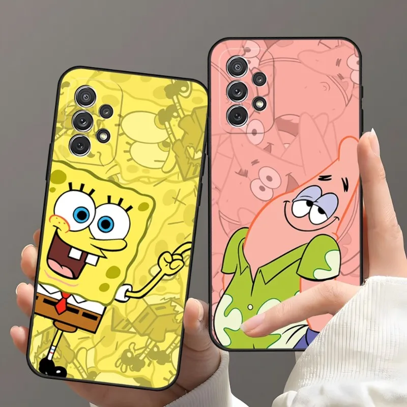 SpongeBob SquarePants Phone Case For Samsung S22 S23 S30 S21 S20 S9 S10 S8 S7 S6 Pro Plus Edge Ultra Fe Lite Silicone Soft Coque