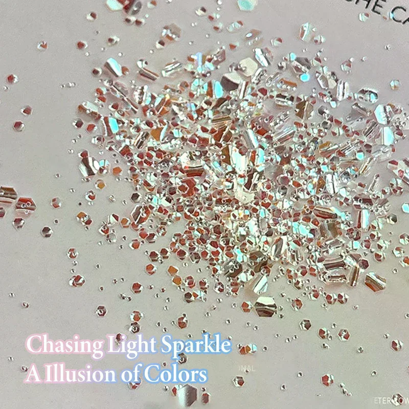 1 Box Mini Sparkling Nail Glitter Sparkling Nail Decoration Nail Salon Design Accessories DIY Nail Art Design