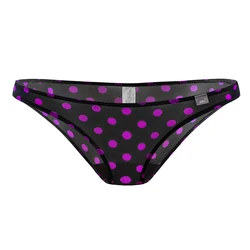 U&I sexy briefs women's low waist Japanese bikini seamless dots light and slightly transparent elastic nylon
