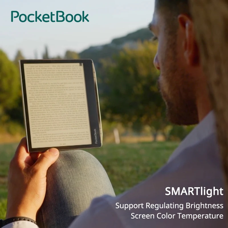 PocketBook Leitor de e-book inkpad 3 pro ipx8 impermeável 7.8 polegadas com capa de manga tela hd smartlight 300 dpi usb e-reader